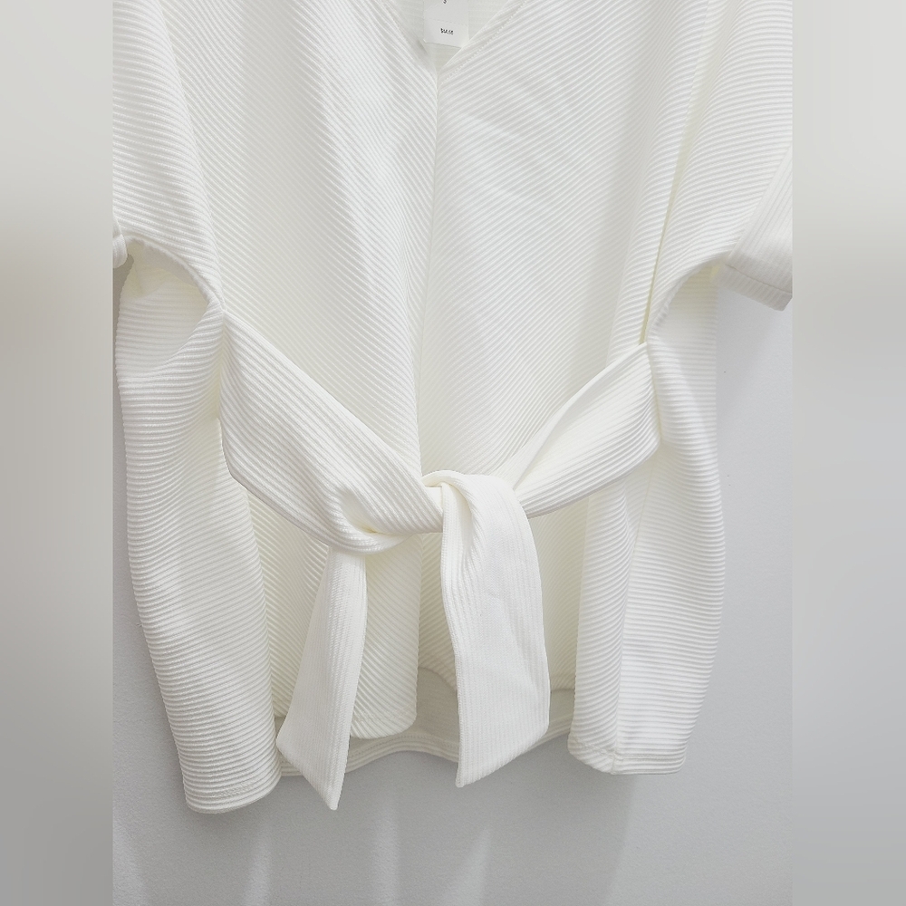 Express Blouse White with Waist Tie Detail - Size S​ - Picture 2 of 6